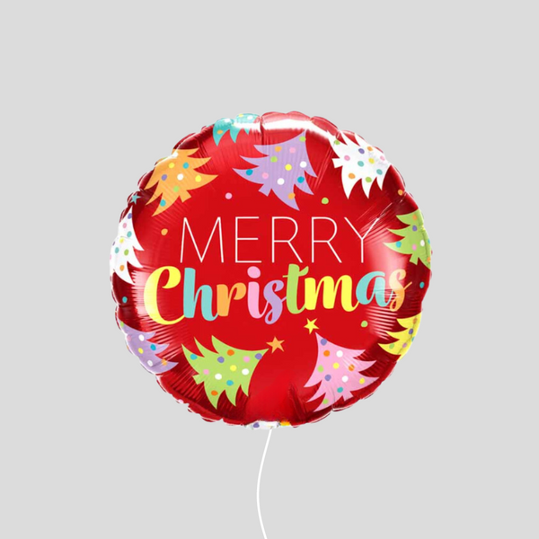 'Christmas Trees Red' Standard Foil Balloon