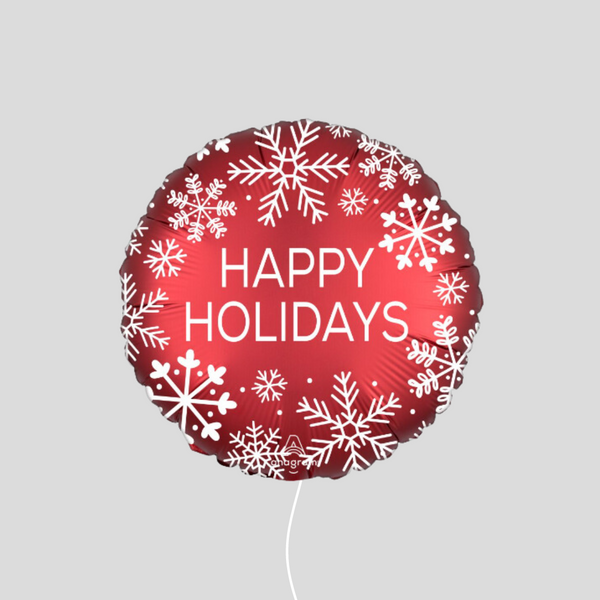 'Satin Happy Holidays Nordic Snowflake' Standard Foil Balloon