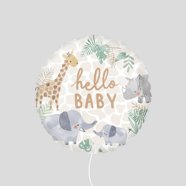 'Soft Jungle Baby' Standard Foil Balloon