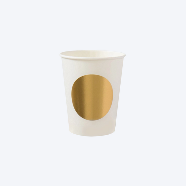 'Gold Dot' Paper Party Cups