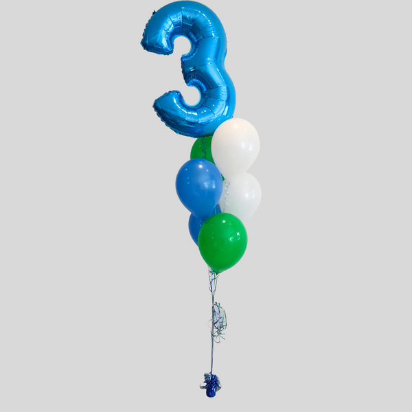 Number Foil and Latex Balloon Bouquet