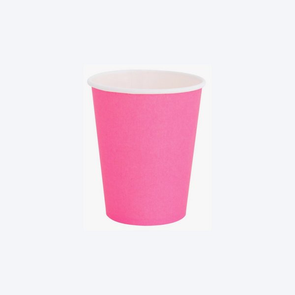 Classic Neon Rose Paper Party Cups
