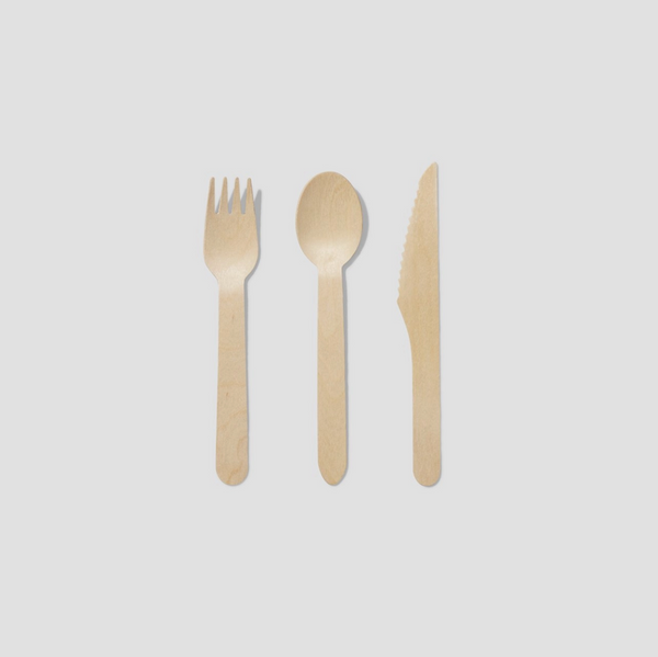 'Natural' Wooden Cutlery Set