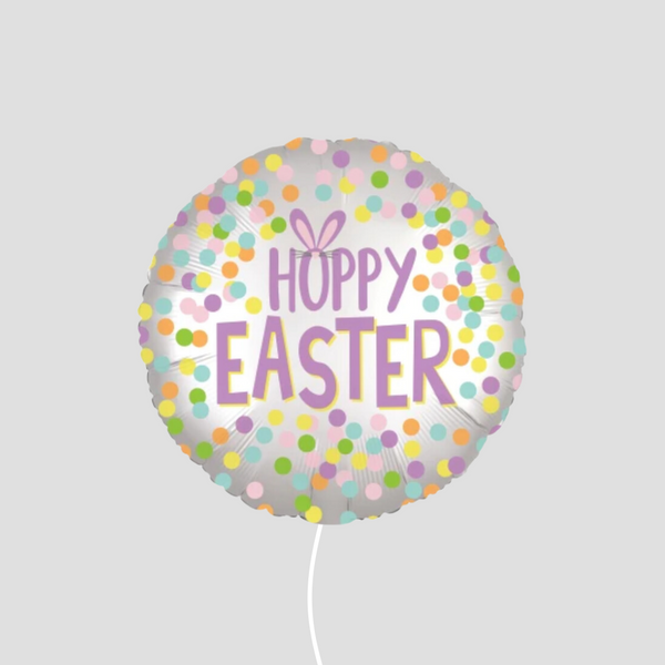 Round Foil Balloon Satin Hoppy Easter