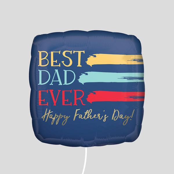 17" Square Foil Balloon Best Dad Ever with Bouquet options