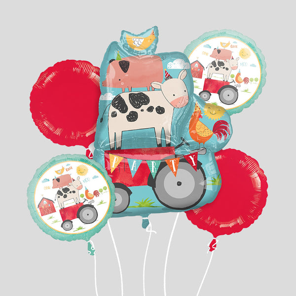 'Farm Animals' Foil Balloon Bouquet