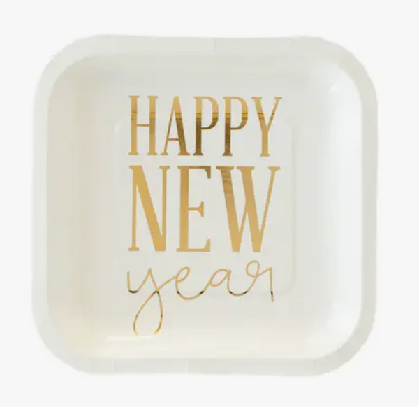 Happy New Year Small Paper Party Plates