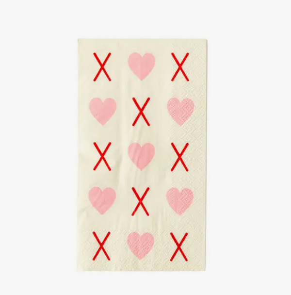 Valentine's Day XOXO Hearts Guest Towel / Dinner Napkin