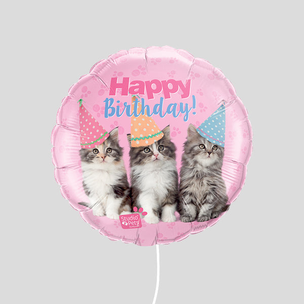 'Happy Birthday Cats' Standard Foil Balloon