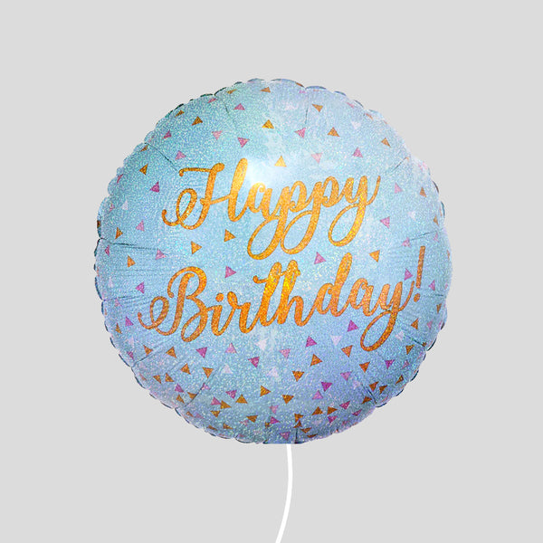 'Happy Birthday Holographic' Standard Foil Balloon