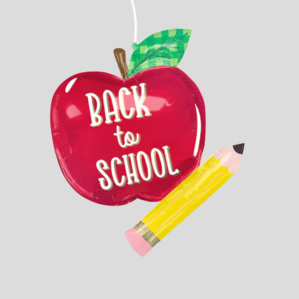 'Back to School Apple' Medium Foil Balloon