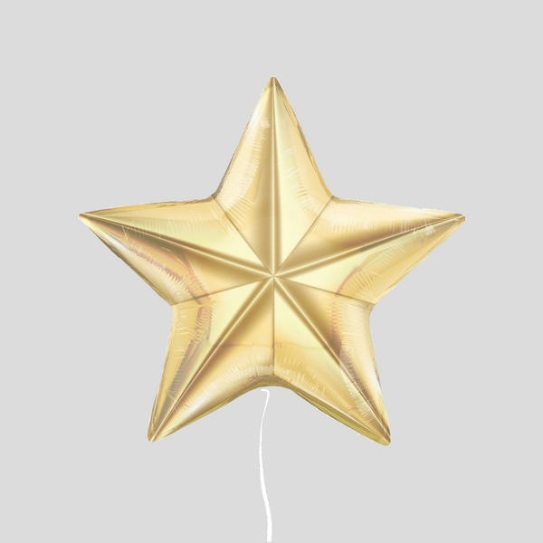 'Golden Star' Medium Foil Balloon