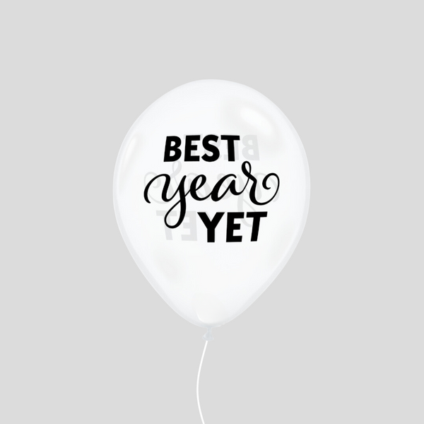 'Simply Best Year Yet' Standard Latex Balloon
