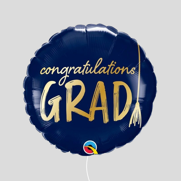 Round Foil Balloon Congratulations Grad Tassel