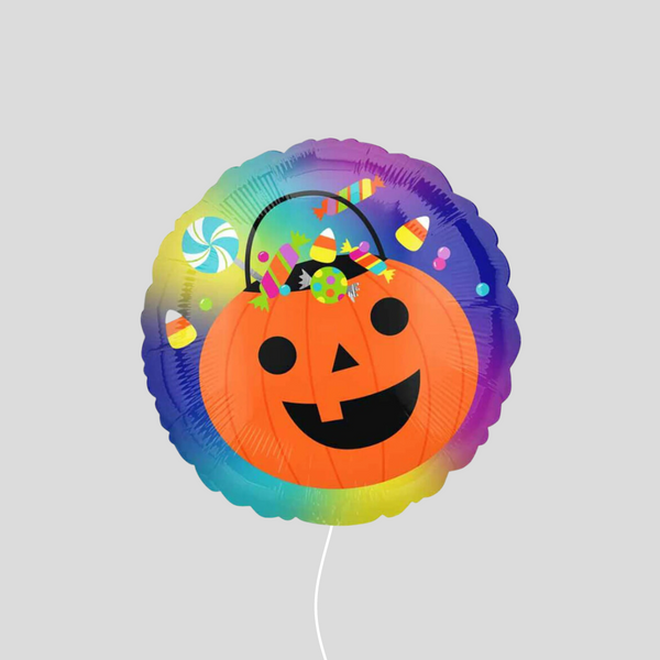 'Halloween Pumpkin Bucket' Standard Foil Balloon