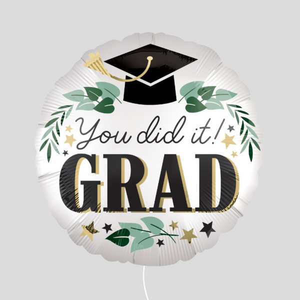 Round Foil Balloon You Did It Ivy Grad