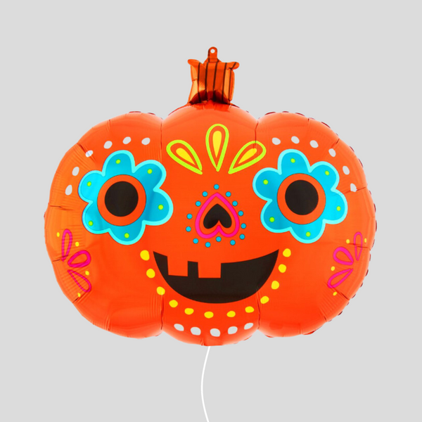 'Day Of The Dead Pumpkin' Medium Foil Balloon