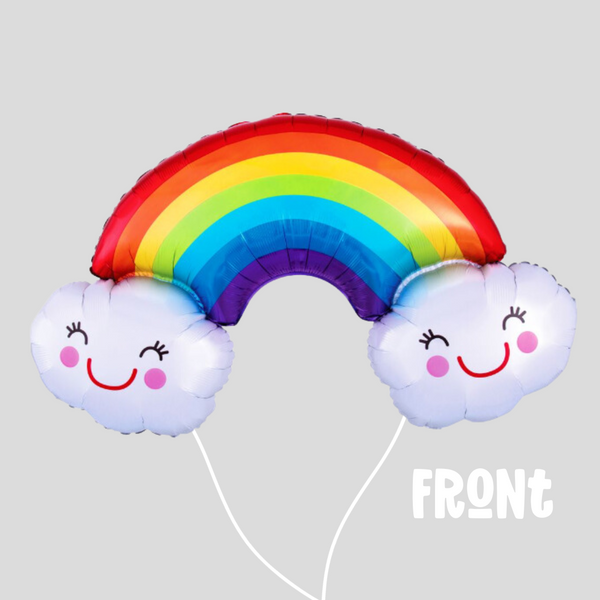 'Rainbow With Clouds' Large Foil Balloon