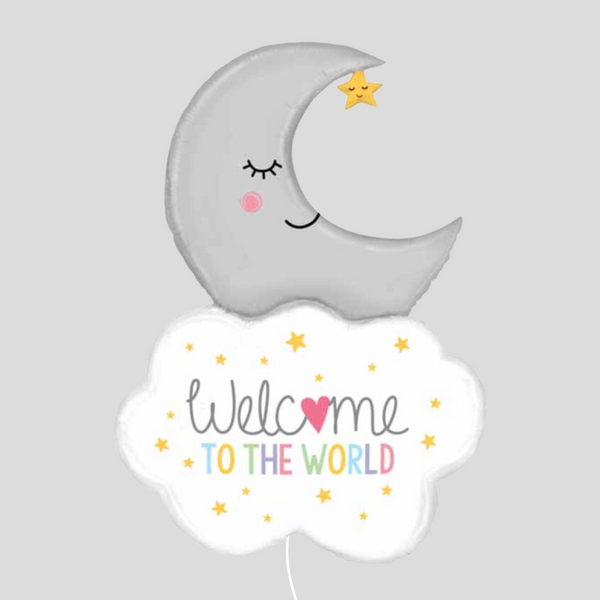 'Welcome Baby Moon' Large Foil Balloon