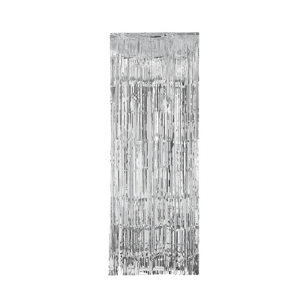 'Backdrop' Silver Foil Metallic Curtain