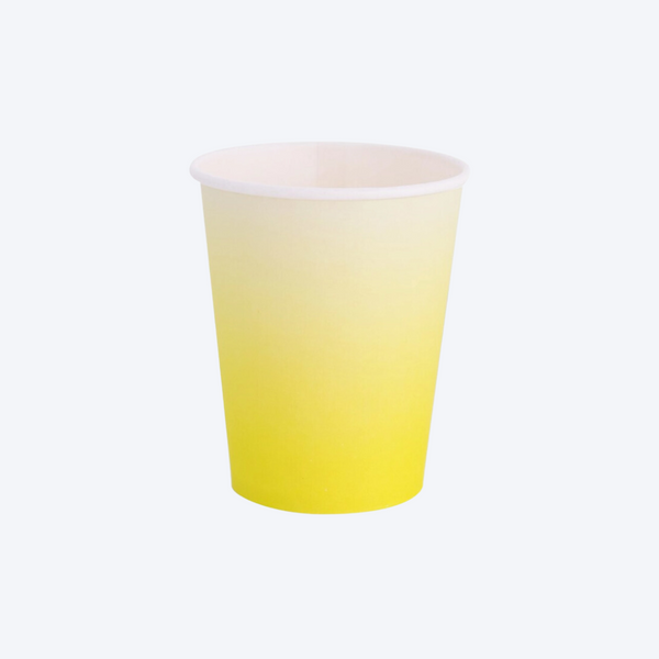 Classic Chartreuse Ombre Paper Party Cups