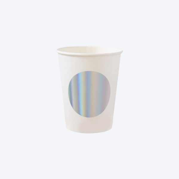 Iridescent Dot Paper Party Cups