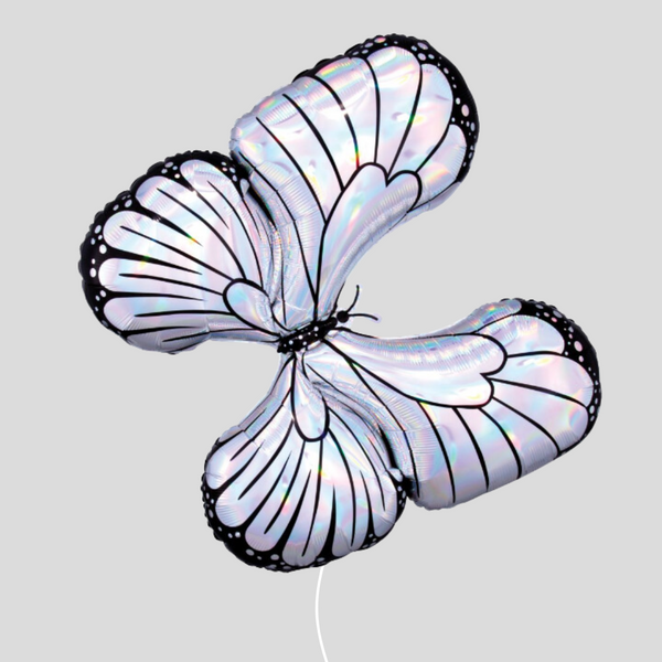 'Iridescent Butterfly' Medium Foil Helium Balloon Bouquet