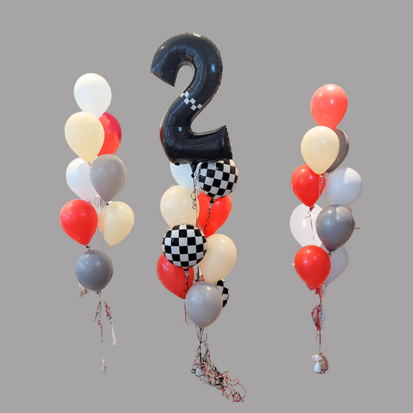 Racing Foil and Latex Balloon Bouquet