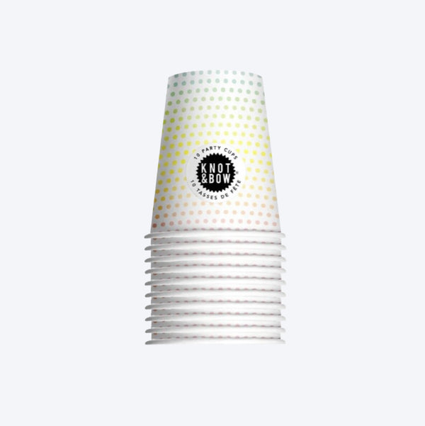 Rainbow Dot Paper Party Cups