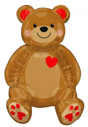 Happy Valentine's Teddy Bear Foil Balloon