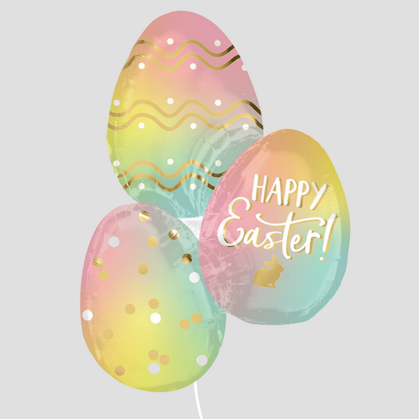 Large Foil Balloon Ombré Easter Eggs
