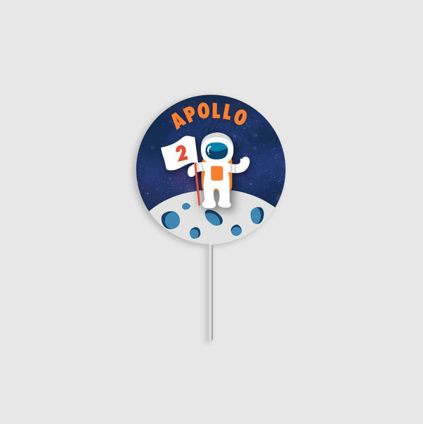 Custom Cake Topper Trip To The Moon