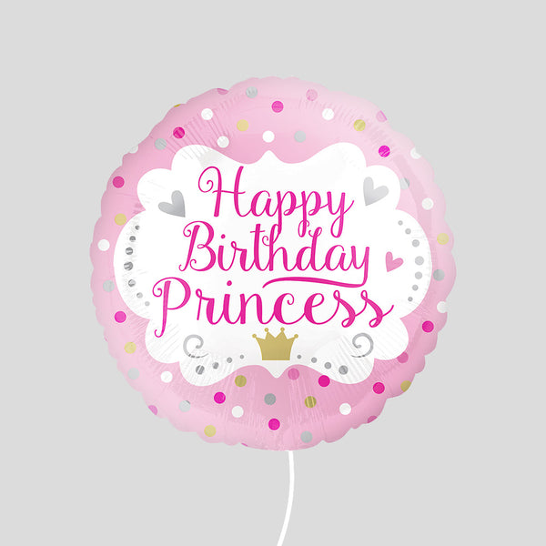 'Happy Birthday Princess' Standard Foil Balloon