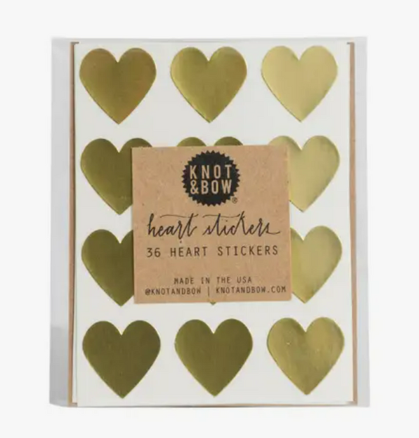 Heart Stickers - Gold