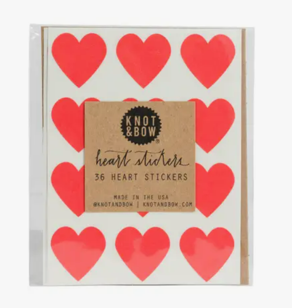 Heart Stickers - Red