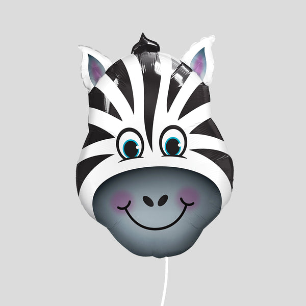 Medium Foil Balloon Zebra Head