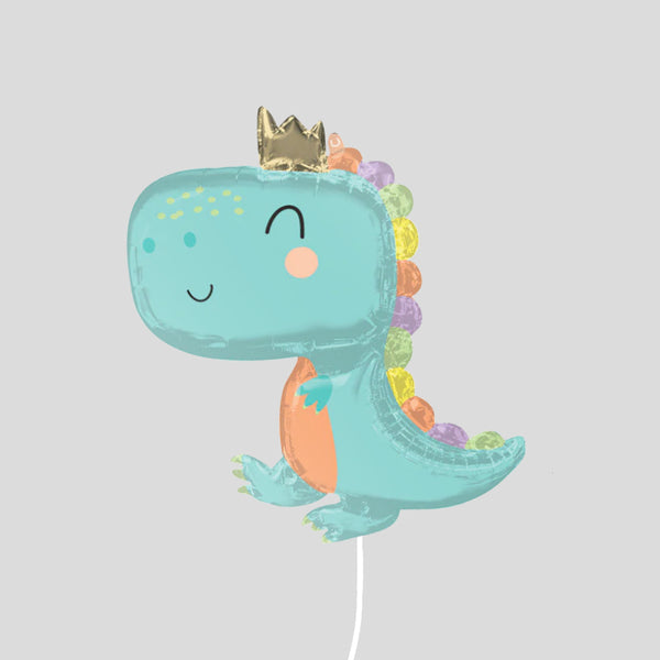 Medium Foil Balloon Mulitcolour Dinosaur