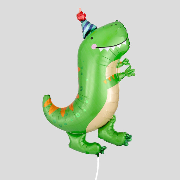Medium Foil Balloon T-Rex Birthday