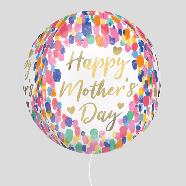 'Happy Mother's Day' Colourful Watercolour Bouquet Orbz Balloon