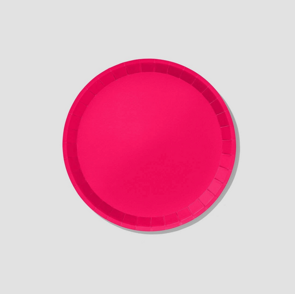 Classic Hot Pink Large Paper Party Plates