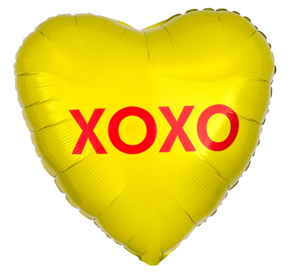 Heart Foil Balloons XOXO Candy Heart