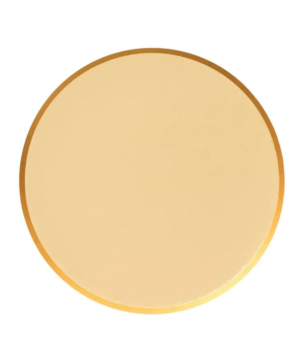 Low Rim Gold Large Paper Party Plates