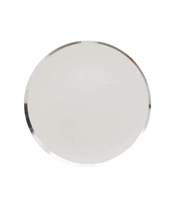 Low Rim Silver Small  Paper Party Plates