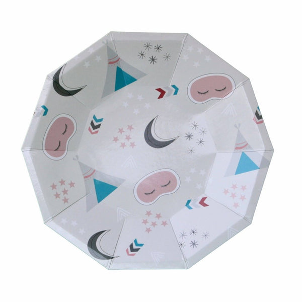 Sleepover Small Paper Party Plates