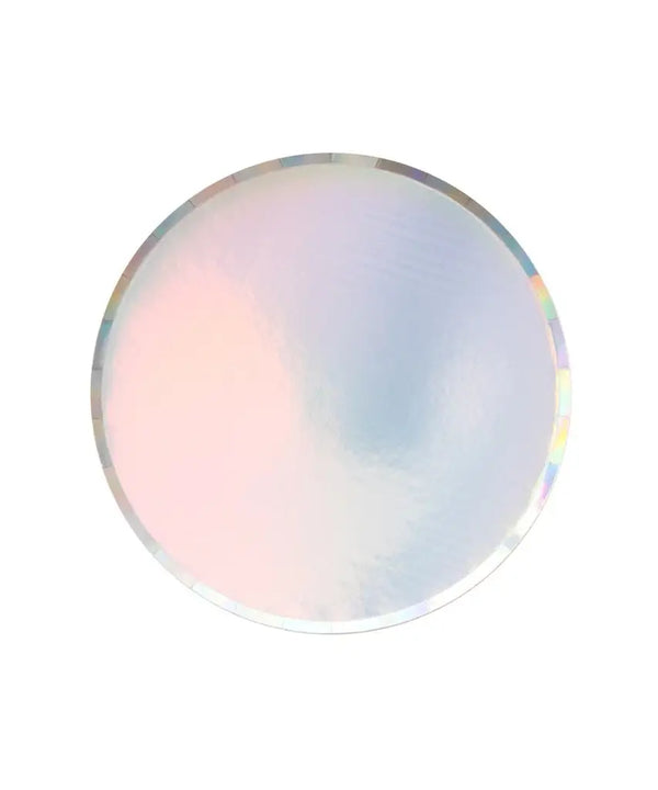 Low Rim Iridescent Small Paper Party Plates