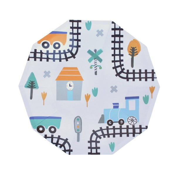 Steam Train Small Paper Party Plates