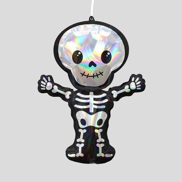 'Holographic Iridescent Skeleton' Medium Foil Balloon