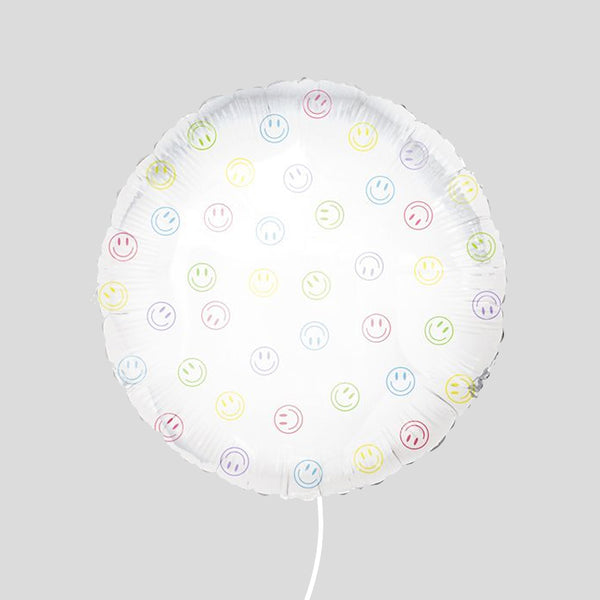 Well Wishes Foil Balloon Happy Smile Pattern
