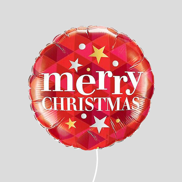 18" Merry Christmas Stars - Foil Balloon