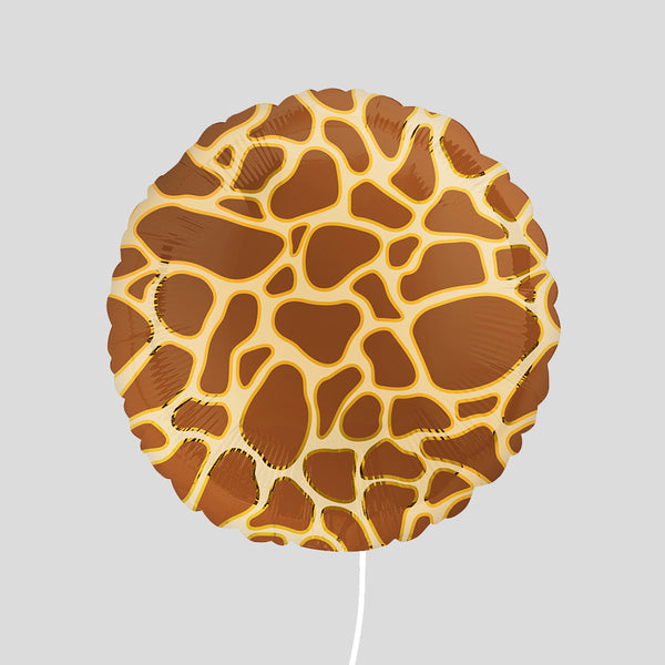 Round Foil Balloon Giraffe Pattern